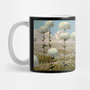 white flower garden Mug